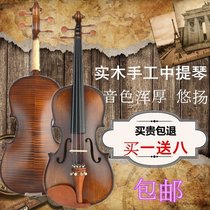 Qin Shengyuan high-grade handmade matte craft pattern solid wood children adult professional examination performance Viola