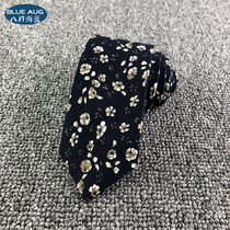 August sea blue mens original personality wedding series presided over the performance of formal dress retro literature and art 6cm cotton tie