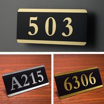 Doorplate Custom Packages Room Gate Number of cards Digital sticker Home Guest House European-style Hotel Elevator Floor Signs House Signs Room Signs Personality Creative Upscale Logo room Number Self-adhesive.
