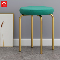 Modern minimalist light and luxurious round stool Home Stool Net Red for shoes Bench Dwarf Benches Wind Table Bench Creativity Dressings