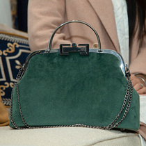 Double Handle Mouth Gold Material Bag Gun Color Handmade diy120cm Chain Suede Hand Backpack Non Finished Product 421 #