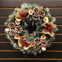 Garland door hanging wreath hanging window decoration supplies hotel shopping mall props Christmas decorations 40CM wall decoration