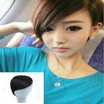 Oblique wig fake bangs head curtain simulation hair no trace invisible head hair film Girl oblique bangs hair piece