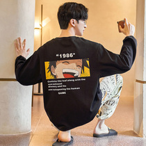 Sleepwear Mens spring Autumn Pure Cotton Long Sleeve Teenagers Cartoon Full Cotton Thin fall Student Mens Home Suits Suit