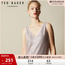 TED BAKER Women's Fashion Trend V-Neck Sleeveless Sequined Suspender Top 242453