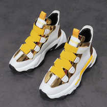 European Station Fashion Men Fashion Shoes Increases Young Cowboy Boots Fashion Sports Casual Current Shoes