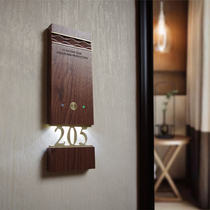 Hotel Strong Electric Weak Electric Electronic Gate License Plate Custom Wooden Folk card to make solid wooden door card creative card