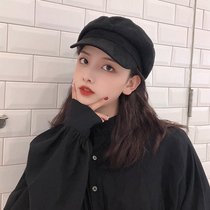 ins octagonal hat female autumn and winter beret Korean version of Japanese Rosex Tangk Joker retro newsboy hat navy hat