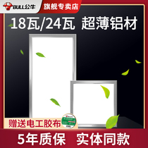 Bull integrated ceiling led ceiling lamp embedded aluminum gusset plate kitchen toilet toilet flat ceiling waterproof