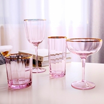 Export creativity Europe and America pink crystal glass red wine glass wine glass High-footed Champagne Cup water cup cocktail