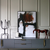 Modern light extravaganza Painted Mural Pendulum with Flowers Instrumental Composition Villa-like room Living Room Bedroom Handmade Art Adornment