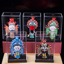 Oriental Gongyi Peking Opera facial makeup ornaments Cartoon Q version three-dimensional creative commemorative gift Zhang Fei