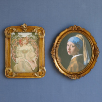 Vintage Bronze Golden Make Old Wall Decoration Classical Oil Painting Figure Palace Fresco Decoration Photo Frame Photo Wall Pendulum Table frame