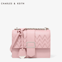 CHARLES & KEITH small square bag CK2-80150610 CANDY color color corrugated chain WOMENs shoulder bag