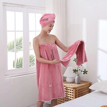 Xunshi Ai Coral Home Life Hall fat and thin can wear adjustable absorbent velvet bath towel three-piece set