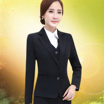 Two buttons short small suit womens long-sleeved jacket suit slim slim spring and autumn business wear 2021 spring and new models