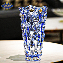 Czech Imports BOHEMIA Crystal Vases Glass Colored Transparent Upscale Nordic Light Lavish Living Room Decoration Pendulum