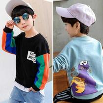 Boy Sweatshirt Spring Autumn Fashion Outside Wearing Foreign Handsome Gas Spring Blouse T-shirt Thin child boy CUHK Scout undershirt