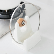 Japan imported pot cover rack Punch-free kitchen countertop sitting storage rack Drain cover plate plastic cover rack