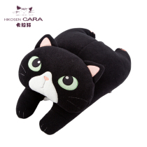 HIKOSEN CARA CARA CAT BLACK CAT DOLL CUTE cat Japanese cotton canvas decoration pillow doll