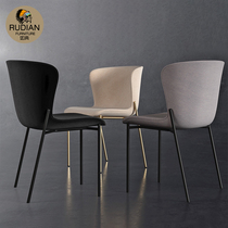 Nordic modern light luxury dining chair iron chair designer Net Red office makeup sub fabric simple home desk chair