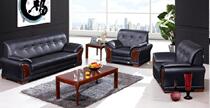 Office sofa Simple meeting business reception sofa Three-person leather sofa Negotiation shop front desk sofa