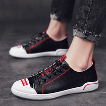 2021 new summer mens shoes Korean version of the trend casual canvas flat shoes a pedal lazy people Joker trendy shoes