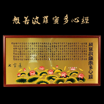 Yuantong Buddha utensils Taiwan Baohua pure copper plate Hanging paintings Buddhist Buddha Hall Heart Sutra prints Calligraphy Calligraphy and painting Buddhist supplies