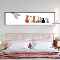 Bed bedside decoration painting Nordic style creative fun cartoon animal children's room hanging painting modern living room wall painting