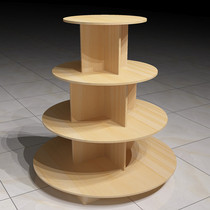 Supermarket pharmacy shelf display shelf Convenience store store small shop snack display cabinet Round container middle shelf