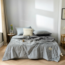 (QBB) Soybean fiber cotton air conditioning is a four-piece set of summer cool quilt cotton antibacterial quilt single double spring quilt