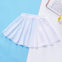 Dance Yarn skirt Childrens Dance skirt Skirt Chiffon Girls Tutu Chinese dance practice skirt White Pink