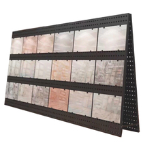 Sample tile wallpaper Art paint display rack Diatom mud wood floor exhibition board wall cloth page turning wallpaper display cabinet