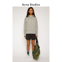 Acne Studios neutral Face classic cotton hooded sweatshirt gray sweatshirt 2HK173-X92