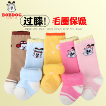 Baby stockings spring and autumn thickened winter cotton socks baby socks winter thickened warm non-legged newborn