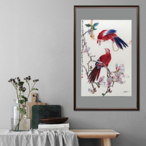 Ingenuity Su embroidery Yu Tang rich parrot Home decoration hanging painting embroidery silk