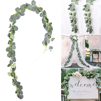 Artificial Green Eucalyptus Willow Leaves Garland Vine