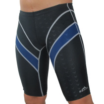 Professional competition swimming trunks Mens sand fish skin mid-leg mens swimsuit Flat angle five-point swimming trunks Windsurfing surfing paddle board shorts