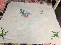 70s and 80s hand-embroidered Change running to the moon blindfold curtain second-hand thrift collection film and television props