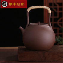 Japanese handmade purple sand pottery pot Electric pottery stove Kung Fu tea pot Health pot High temperature boiling water beam tea pot