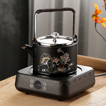 Thickened 304 stainless steel kettle open flame electric ceramic stove flat-bottomed special single pot household tea pot beam pot