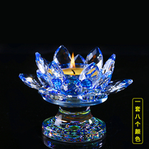 Crystal Wax Candle Holder Pendulum piece Vergon light Long Ming light for the Buddha candlestick crystal glass lotus candle holder crisp oil lamp holder