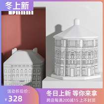 Dnnni Big house ceramic ornaments modern simple creative home living room model room craft jewelry ornaments