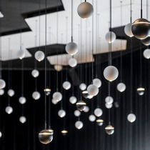 Mirror South bedroom bedside American retro shop dining room table combination decoration hotel restaurant round ball living room small chandelier