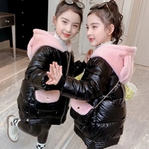 Girls winter clothing cotton clothes 2021 new children thick Foreign style winter coat in the big children long hand stuffed cotton tide