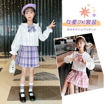 Girl dress autumn dress children princess skirt jk uniform autumn College wind Net red middle child Japanese suit
