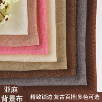 Huasheng linen photography background cloth Taobao photo props decoration shooting online shop clothing food photography 8 colors