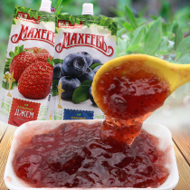 Russian imported pure fruit meat blueberry strawberry jam bagged 300 gr full shop full 38