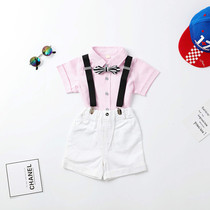 Small Host Gown Boy Summer Dress Nursery School Out of 61 Childrens Choral Graduation Service Back Belt Pants Suit