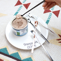 Stainless steel cat multifunctional canned Spoon Dog wet food tableware cat pudding snack spoon long handle pet mix spoon